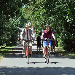 Den Radverkehr erforschen aus der Perspektive des  Radfahrenden: Wissenschaftler der Hochschule Karlsruhe testen Radstrecken  mit speziellen SensorBikes, um Informationen über die Bedingungen des  Radfahrens zu erhalten", Foto: John Christ