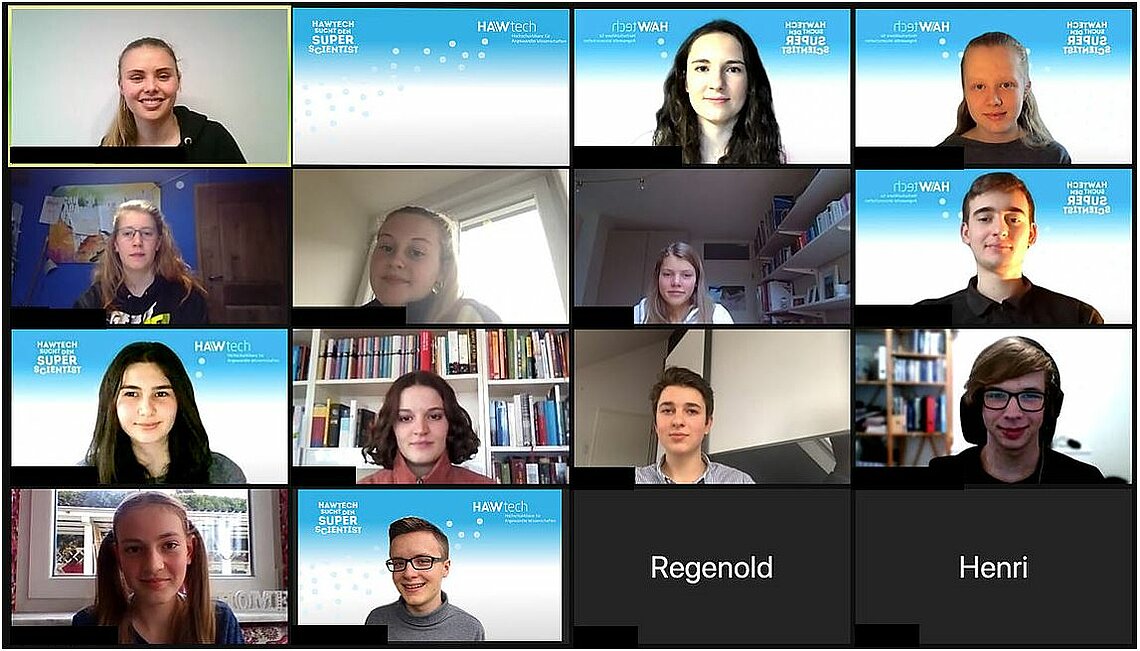 Preisträger*innen der HAWtech Science Competition: Lisa Brinkmann, Katharina Endres, Jana Schlotmann, Lea Feiler, Sophie Eisermann, Pauline Regenold, Kevin Stricker, Lalin Doran, Elena Steimer, Leonard Oehl, Paul Goldschmidt, Emilie Borrmann, Paul Kallis